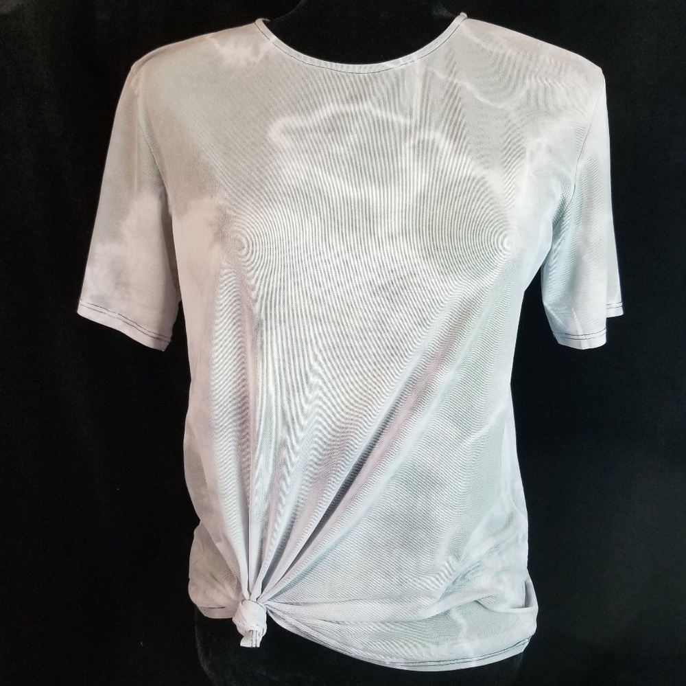 Loose Fit Tie Dye Mesh Tee